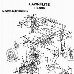 LAWNFLITE (1997) 19-096 38" Deck Multch Kit spare parts