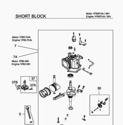 MTD-Engines 1 P 65 MH spare parts