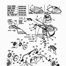 MTD E 33 W spare parts