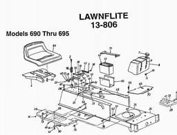 LAWNFLITE (1997) 19-096 38" Deck Multch Kit spare parts
