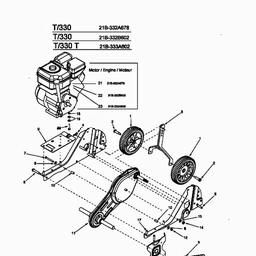 MTD T 330/50 spare parts
