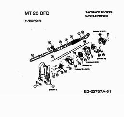 MTD MT 26 BPB spare parts