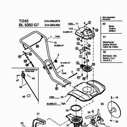 MTD T/245 spare parts