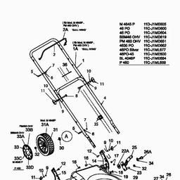 MTD 46 PO spare parts