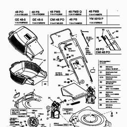 MTD 48 PB spare parts