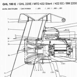 LAWNFLITE (2001) 422 SILENT / 24A-741N678 SHREDDER spare parts