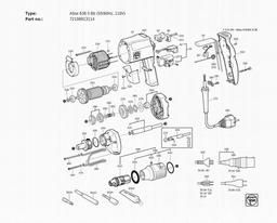 Fein ASse 636 II-8b (50/60Hz, 110V) spare parts