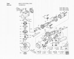 Fein WSG 11-125 R (50Hz, 110V) spare parts