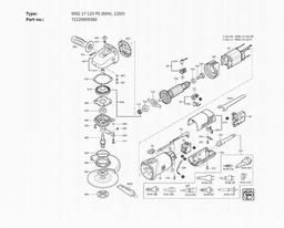 Fein WSG 17-125 PS (60Hz, 120V) spare parts
