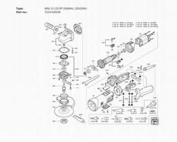 Fein WSG 11-125 RT (50/60Hz, 220/230V) spare parts