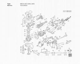 Fein WSB 25-230 X (50Hz, 230V) spare parts