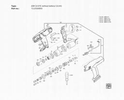 Fein ASM 14-9 PC (without battery) (14,4V) spare parts