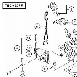Hitachi TBC-430PF spare parts