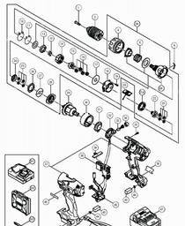 Hitachi DS18DSL spare parts