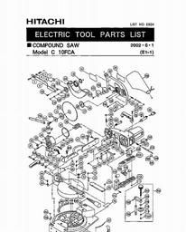 Hitachi C10FCA spare parts