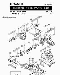 Hitachi C13SA spare parts