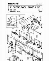Hitachi CJ65V2 spare parts