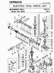 Hitachi DH38YD spare parts