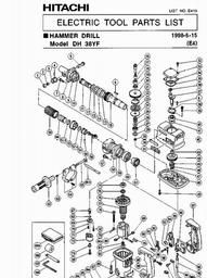 Hitachi DH38YF spare parts
