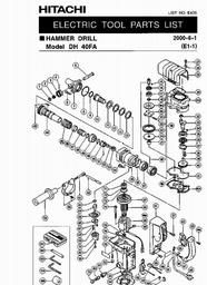 Hitachi DH40FA spare parts
