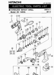 Hitachi DV14DVA spare parts