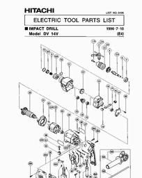 Hitachi DV14V spare parts