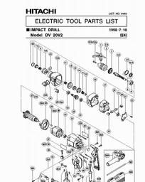 Hitachi DV20V2 spare parts