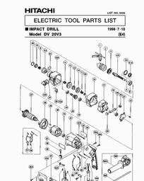 Hitachi DV20V3 spare parts
