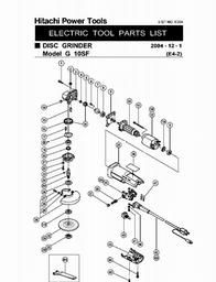 Hitachi G10SF spare parts