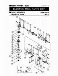 Hitachi G10SK spare parts
