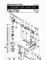 Hitachi G10SR spare parts
