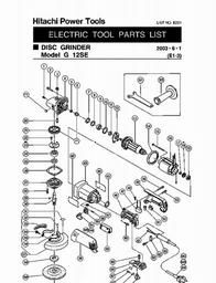 Hitachi G12SE spare parts
