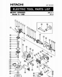 Hitachi G13SE spare parts