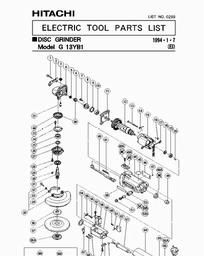 Hitachi G13YB1 spare parts