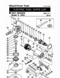 Hitachi G18SG spare parts