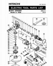 Hitachi G18UA spare parts
