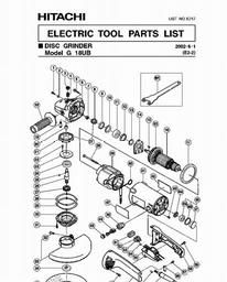 Hitachi G18UB spare parts