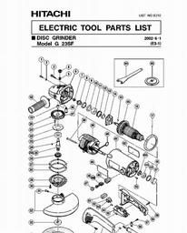 Hitachi G23SF spare parts