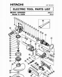 Hitachi G23UB spare parts