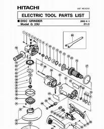 Hitachi G23U spare parts