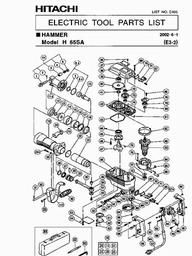 Hitachi H65SA spare parts