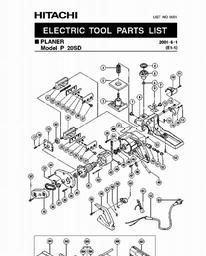 Hitachi P20SD spare parts
