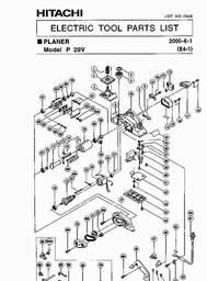 Hitachi P20V spare parts