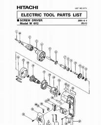 Hitachi W6V2 spare parts