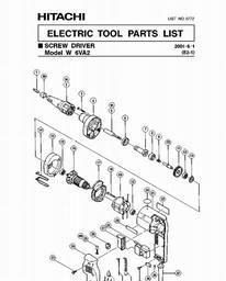 Hitachi W6VA2 spare parts