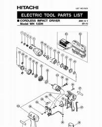 Hitachi WH12DH spare parts