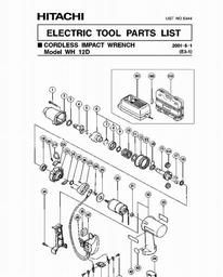 Hitachi WH12D spare parts