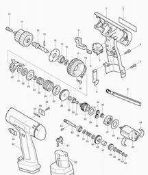 Makita 6201D spare parts