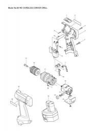 Makita 6214D spare parts