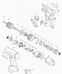 Makita 6223D spare parts